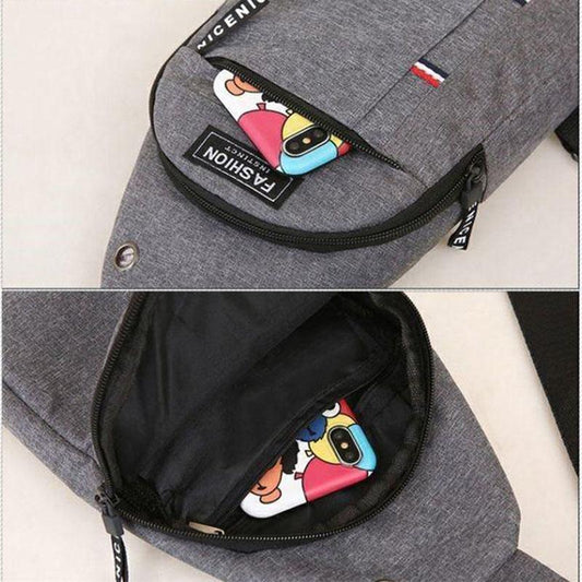 Men Women Sling Bag Outdoor Sports Slung Riding Bag Travel Unisex Canvas Shoulder Bag Chest Bag for Gift 3 Colors