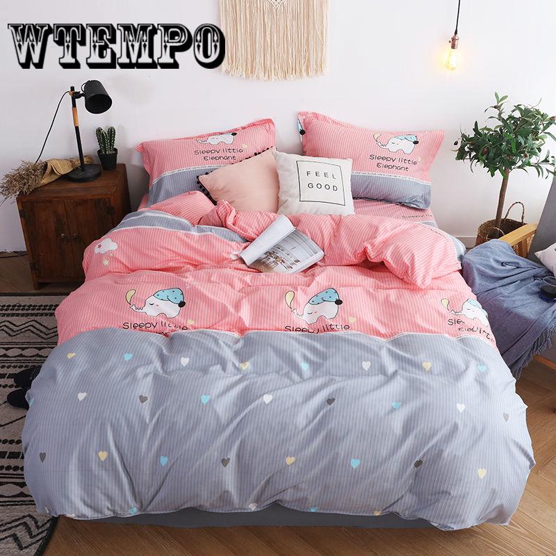 Bedding Flamingo Pattern 3pcs Bedding Set Bed Linings Duvet Cover+ Pillowcases Cover Set