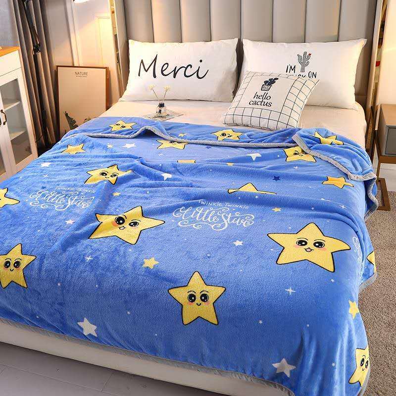 Winter Coral Fleece Blanket Flannel Blanket Cover Blanket Thicken Bed Sheet Air Conditioning Blanketsuper Warm Soft Solid Blanket