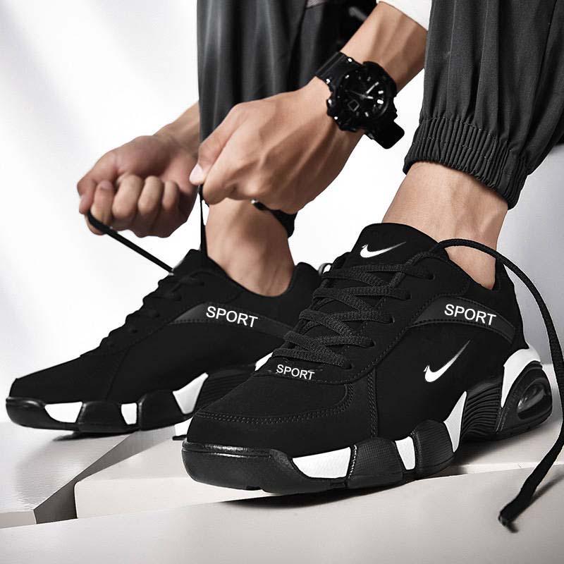 Plus Size38-45 Men Sneakers Running Basketball Shoes Leather Non-slip Comfortable Outdoor Shoeses