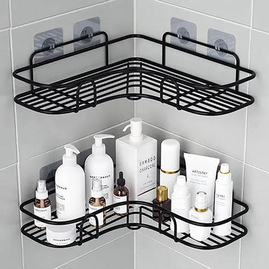 2Pcs Bathroom Vanity Rack  Toilet Tripod Wall Hanging Kitchen Storage Rack Household Rack Cosmetic Rack Corner Seasoning Bottle Rack Organizer