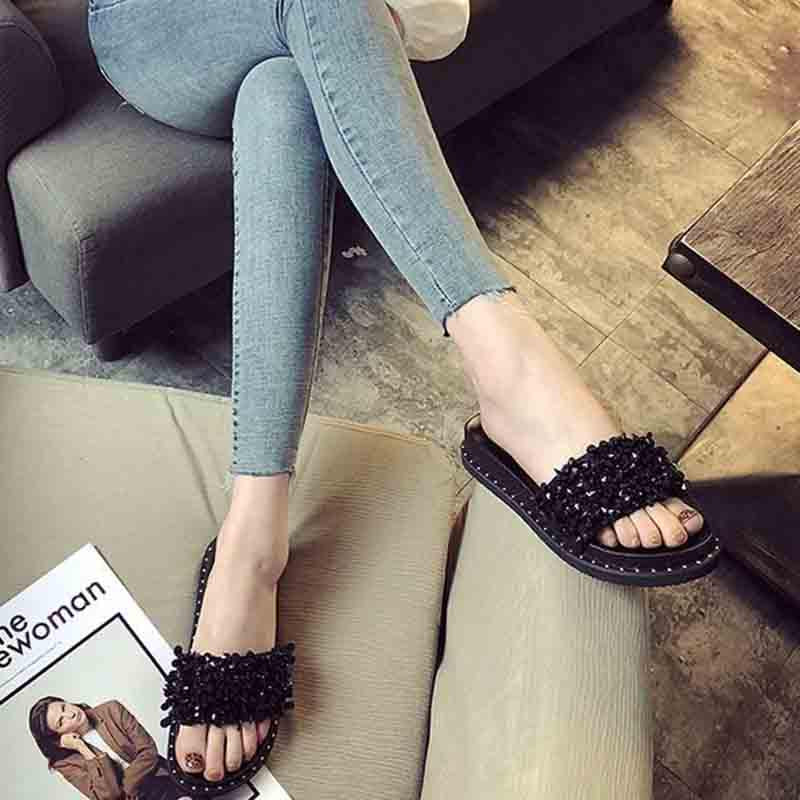 Plus Size 35-40 Summer Women Outdoor Love Flat Bohemian Beach Wear-resistant Non-slip Office Lady Sandals