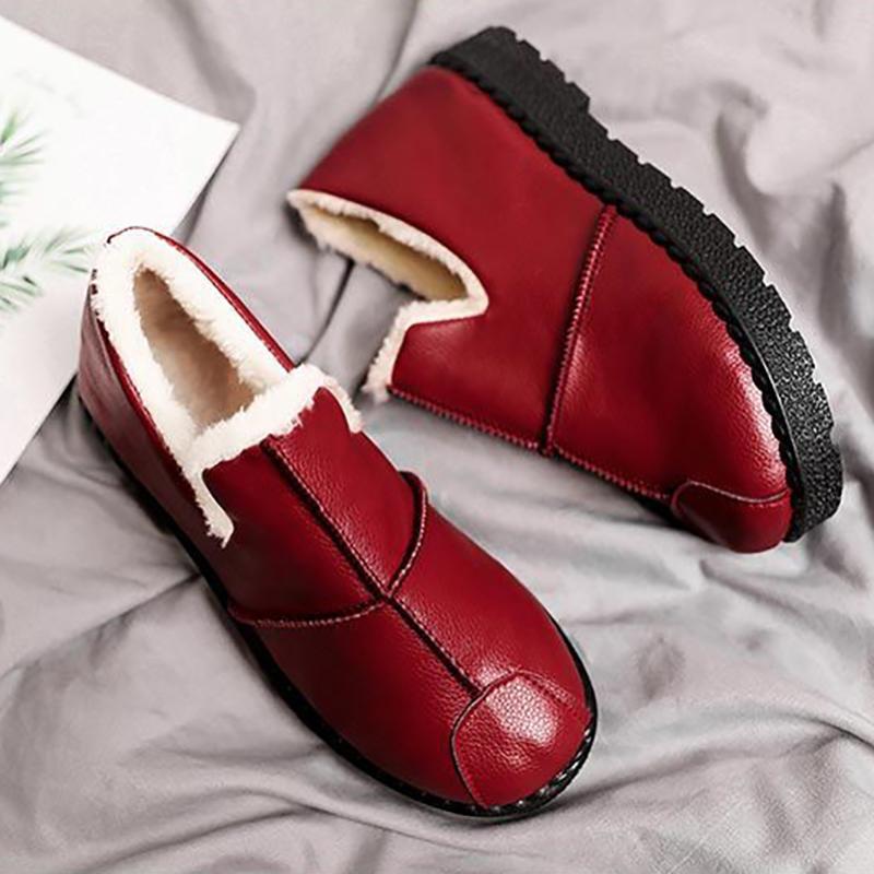 Winter Women's Cotton Shoes Waterproof, Non-slip and Velvet Warm Shoes Thickened Thick-soled Beanie Cotton Shoes