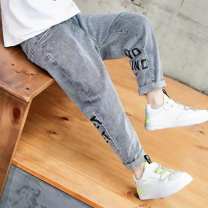 Boys' Denim Trousers Children's Clothing Jeans Spring and Autumn Clothing Boys Korean Casual Pants and Leggings