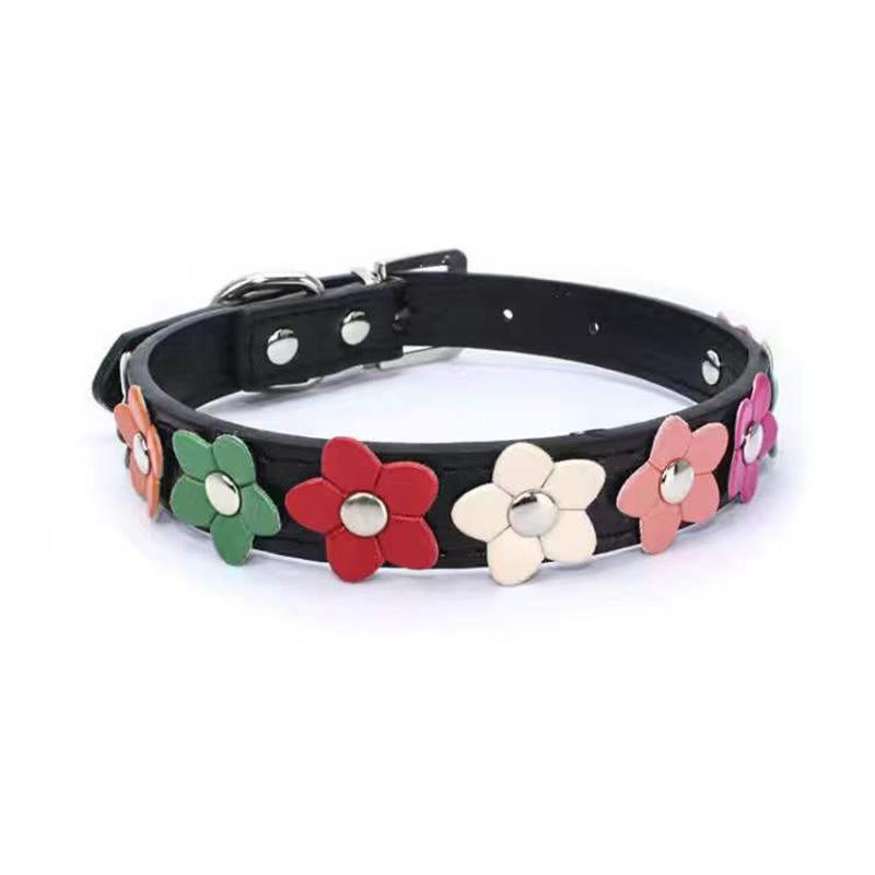 Pet Cat Cat Collar Cute Flowers Teddy Dog Collar Puppies Collar Kittens Neckwear Adjustable Collar Pet Dog's Cat's Neckerchief Dog Leash Collar