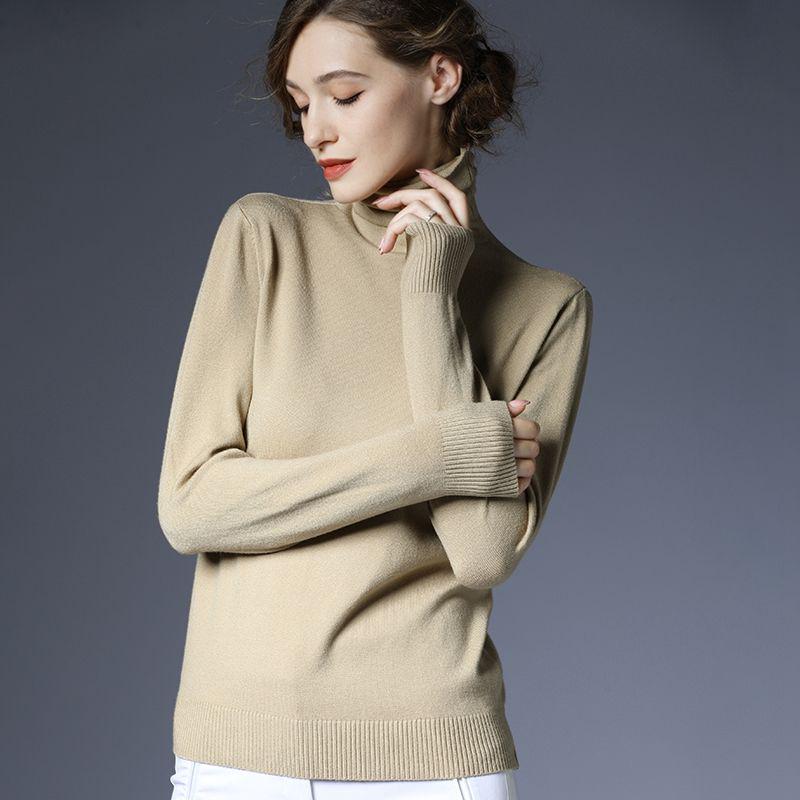 High Neck Sweater Slim Warm Winter Sweater Spring and Autumn Cashmere Sweater Women's