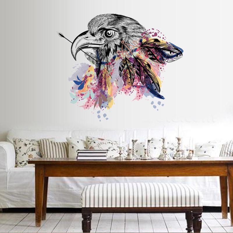 [sticker ]Eagle Head Animals Wall Stickers For Kids Rooms Nursery Cartoon Children Decals Wall Deco