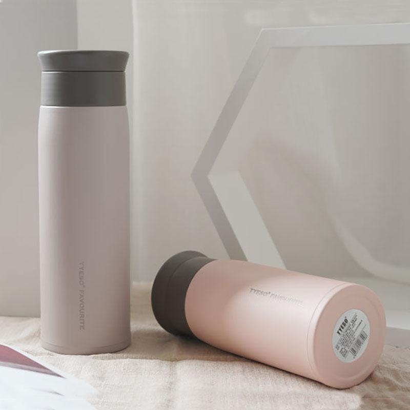 Simple Literary Frosted Vacuum Flask Stainless Steel Water Cup Male and Female Large-capacity Mug