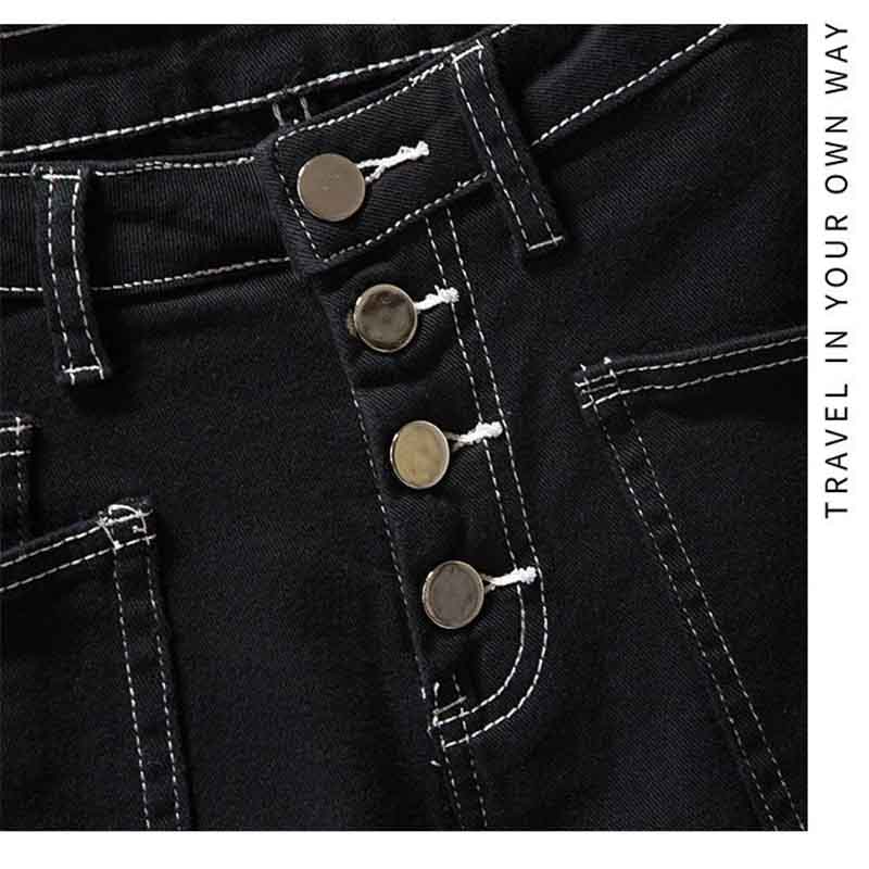 Plus Size Plus Size Shorts Women's Summer Black Korean Style Stretch Denim Shorts Women's Loose Wide-leg Shorts