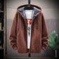 Plus Velvet Thick Sweater Jacket Men's Jacket Knit Cardigan Trend Handsome Autumn and Winter Hooded Warmth