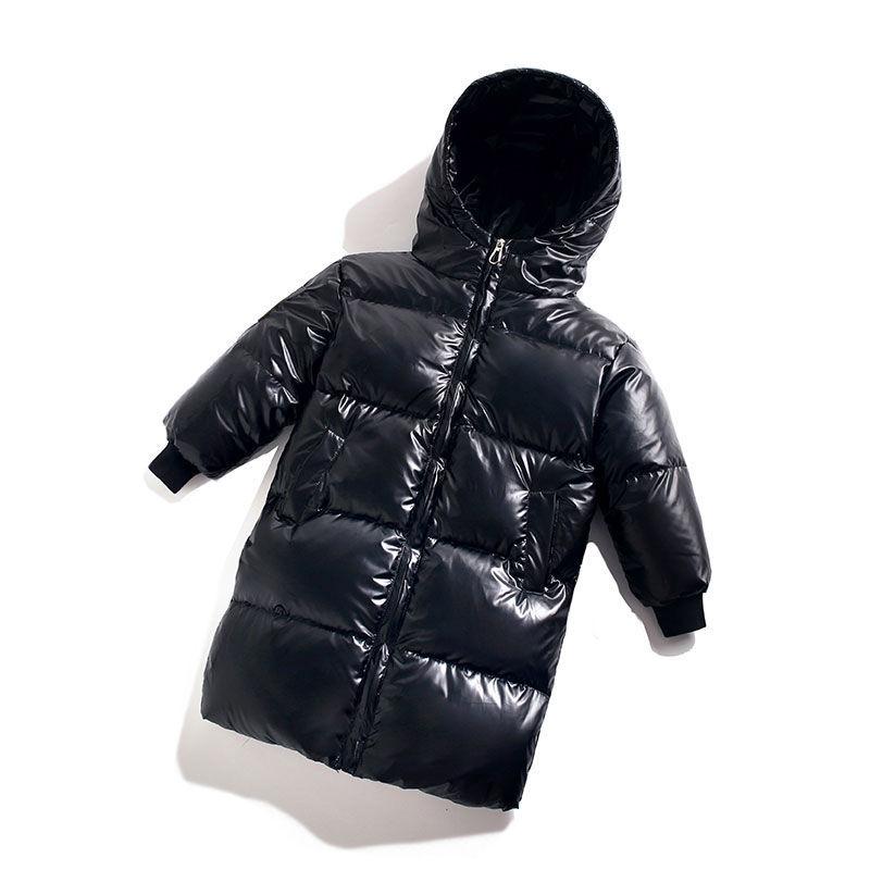 White Duck Down Children's Down Jacket Girls Mid-length Disposable Winter Padded Jacket