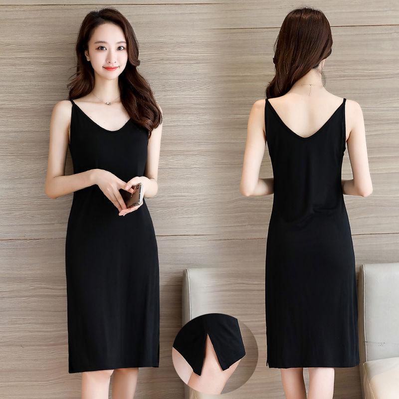 Cotton Sexy Sling Dress Slim Slimming Bottoming Skirt Sling Strapless Strapless Backless Dress A-line Skirt Bottoming Dress