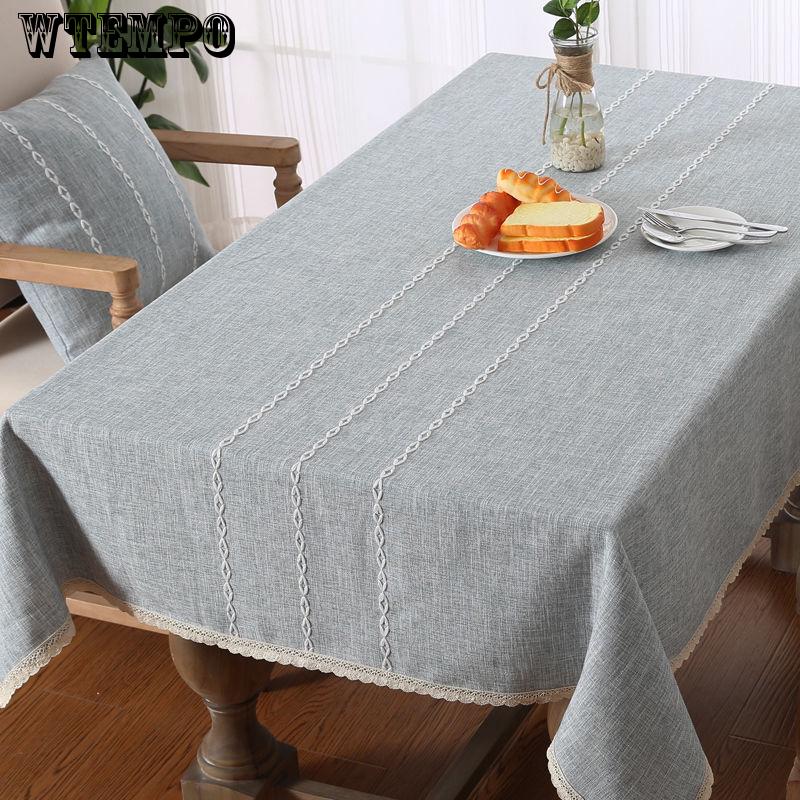 Padded Waterproof Coffee Table Restaurant Tablecloth Coffee Table Striped Tablecloth Fabric