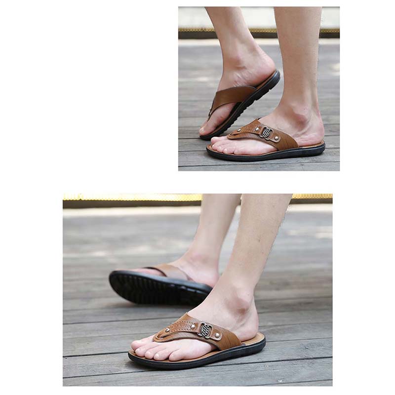 Summer Flip Flops Men's Shoes Men's Flip-flop Sandals Men's Sandals Flip-flops Beach Shoes Men's Non-slip Slippers Massage Sandals