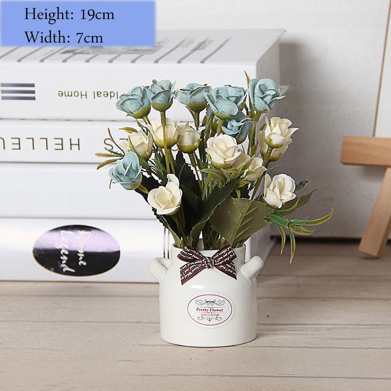 Ceramic Vase Fake Flower Flower Potted Plant Set Ornaments Home Decoration Ornaments