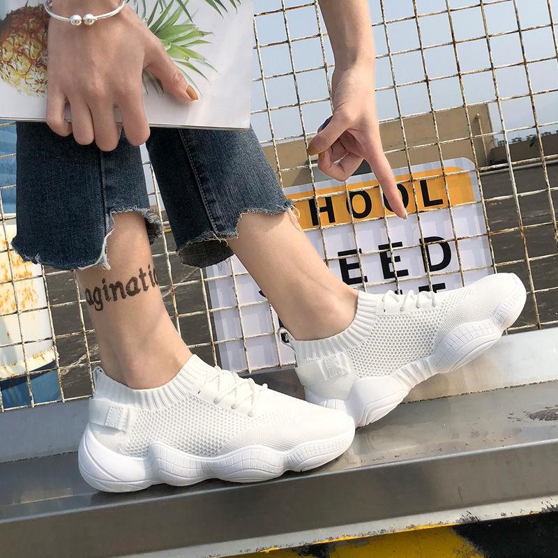 Women's Sports Shoes Mesh Breathable Shoes Women's Walking Shoes Women's Casual Outdoor Shoes Stretch Socks Shoes