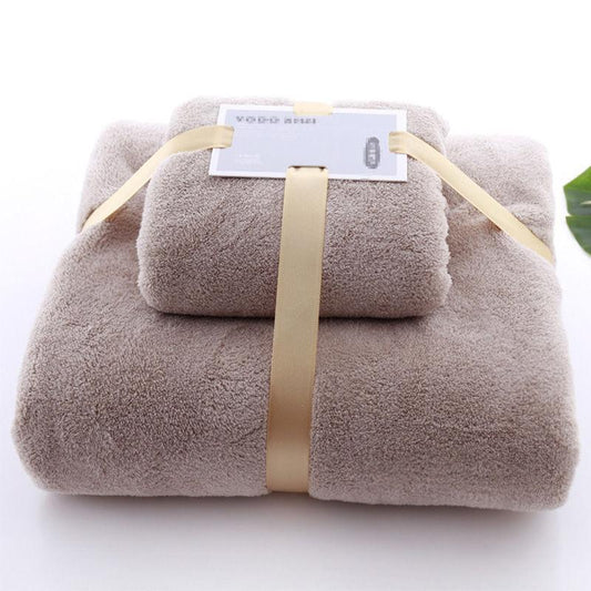 Bath Towel Soft Large Towel Set Thickened Chest Wrapped Pure Cotton Absorbent Soft Bath Quick-drying Coral Fleece Fabric Skin-friendly and Soft