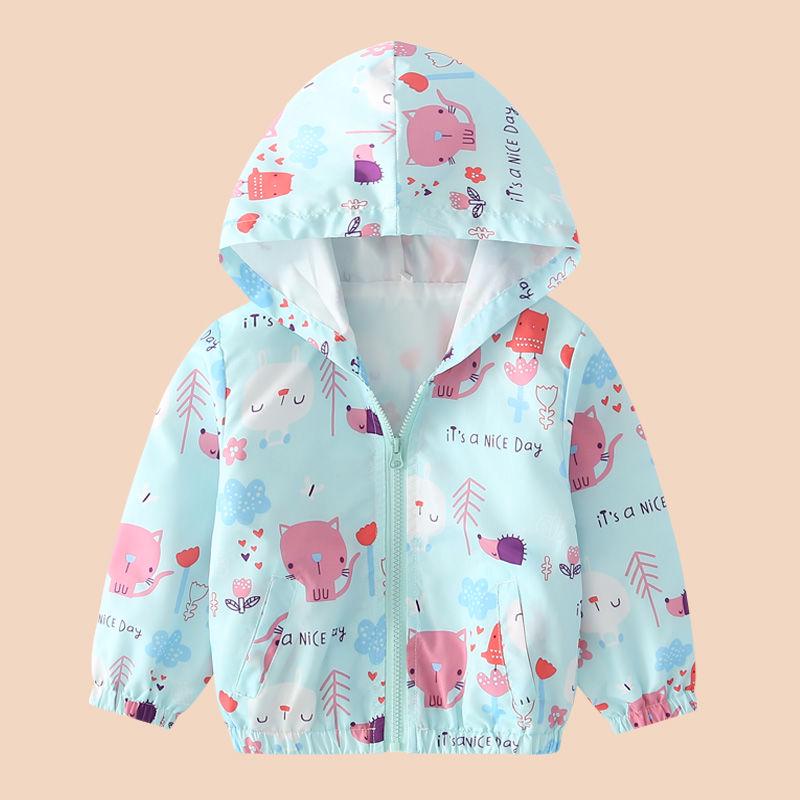 Baby Girl Lovely Rabbit Cartoon Jacket Hoodie Long Sleeve Windbreaker Children Clothing