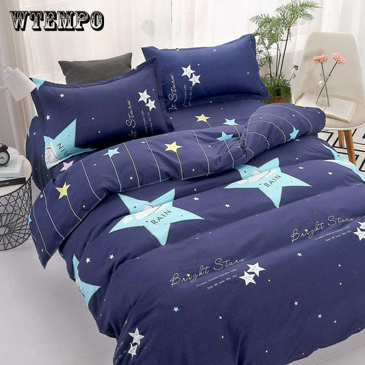 Home Textiles Comfortable 3/4pcs Bedding Soft Skin-friendly Star Bedding Sets