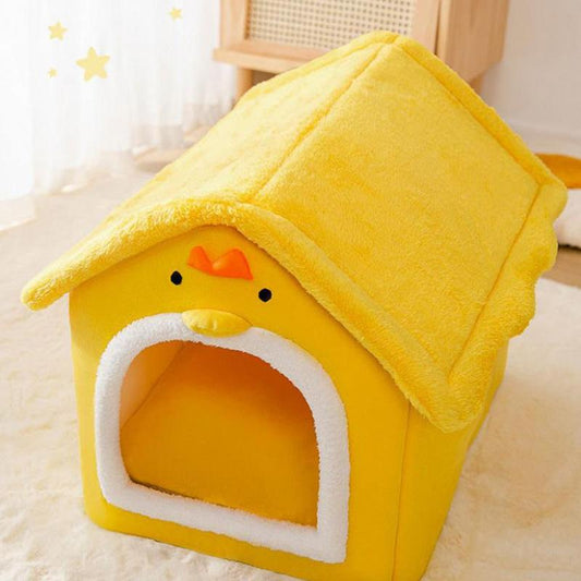 Kennel House Small Dog Teddy Sleeping Bed Removable Washable Cat House Dog House Pet Bed Doggy Cushion Basket Mats Four Seasons Universal