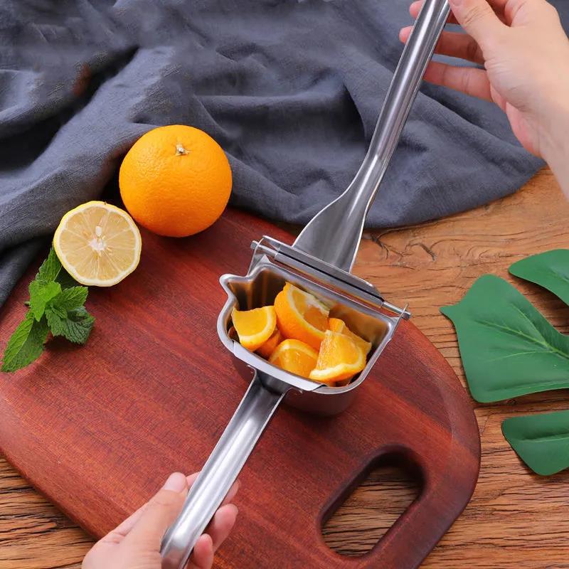 Manual Juice Squeezer Stainless Steel 304 Hand Pressure Orange Juicer Pomegranate Lemon Squeezer Kitchen Accessories