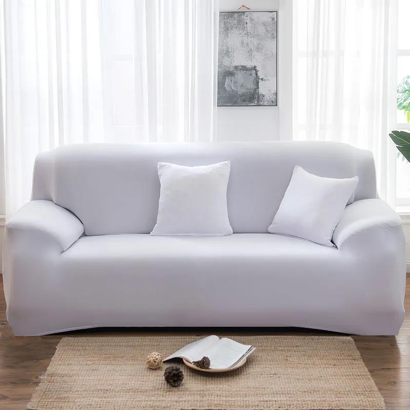 1-4 Seats Solid Color Elastic Sofa Cover Universal Furniture Home Decor Sofa Slipcover