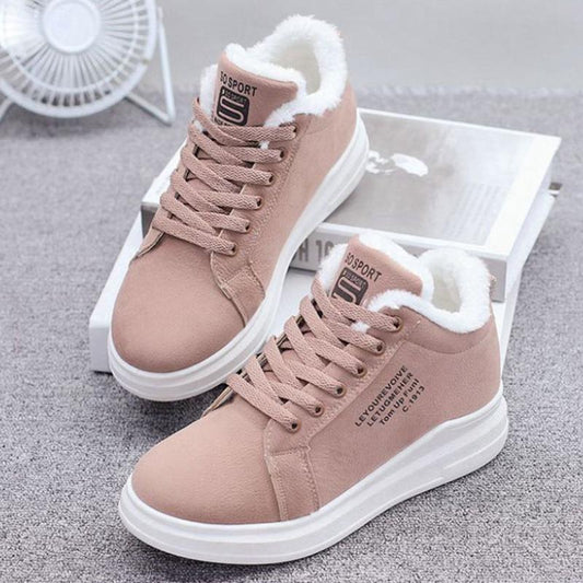 Ladies Fleece Sports Cotton Shoes Winter Thickening Warm Student Casual All-match Snow Boots