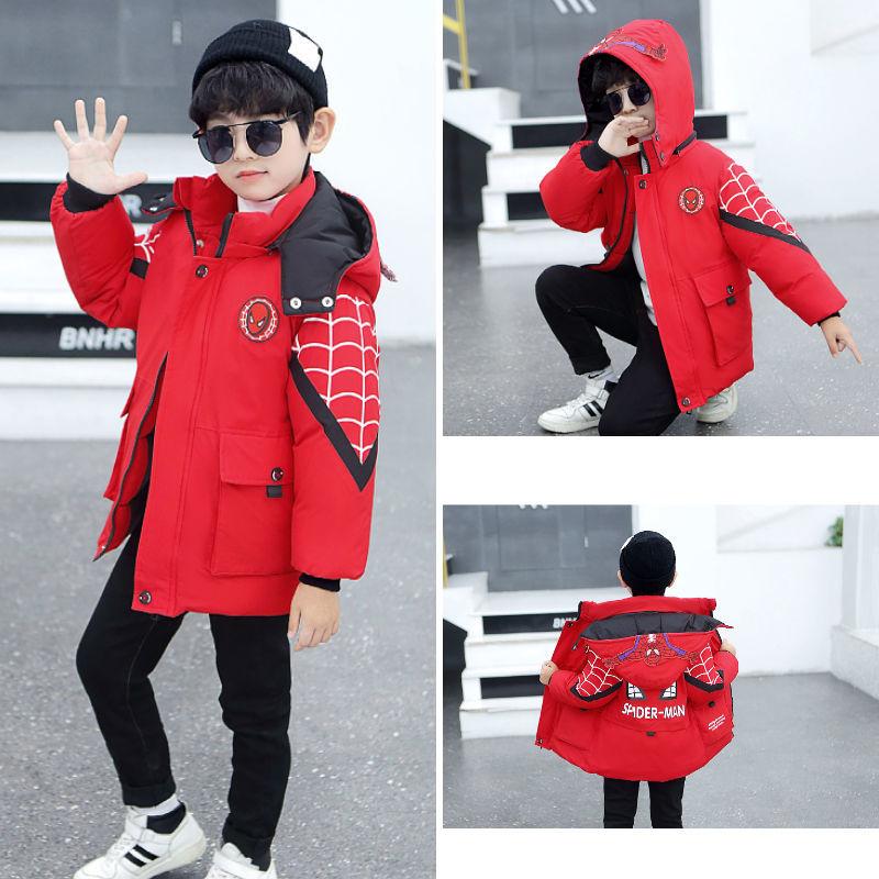 Boys Winter Luminous Padded Jacket Fashion Children's Thick Padded Coat Handsome Padded Jacket