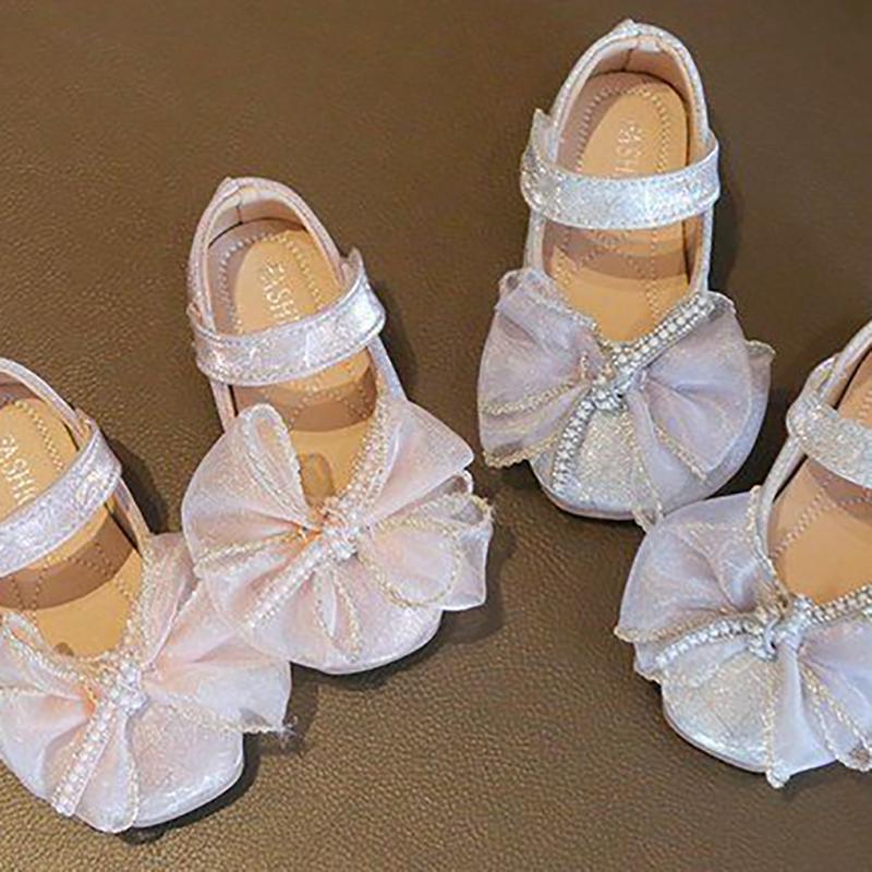 Girls Shoes Soft Sole Princess Shoes Little Princess Leather Shoes Girls Single Shoes Spring and Autumn Crystal Shoes Girls