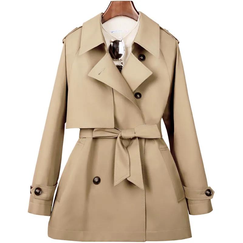 2021 Women's Short Windbreaker Autumn Coat British Style Coat