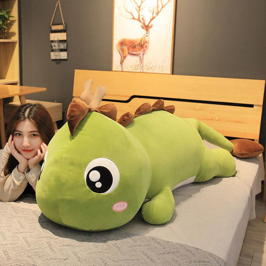 Lovely Huggable Big Long Cute Dinosaur Plush Toy Soft Cartoon Animal Stuffed Doll Pillow Kids Birthday Gift