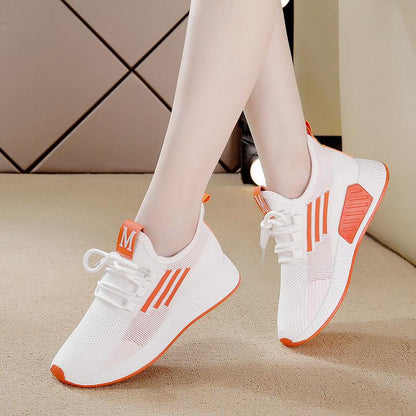 Women's New Spring Summer Sports Shoes Breathable Mesh Casual Shoes Lightweight Running Shoes Increased Net Shoes