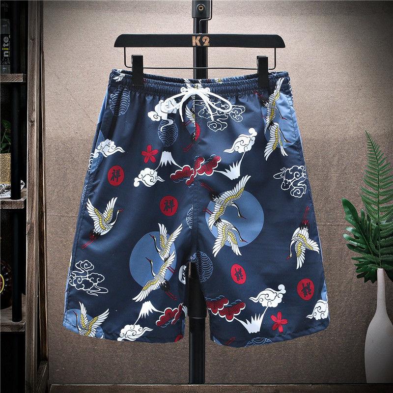 Beach Shorts Men's Swimming Shorts Quick-drying Shorts Can Be Launched Into The Water Couple Loose Style Spring Beach  Men's Five-point Anti-awkward