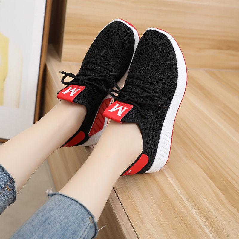 Flying woven shoes new mesh shoes casual wild breathable sports shoes female summer running shoes