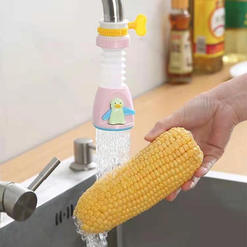 Kitchen Faucet Splash-proof Sprinkler Spout Universal Cartoon Cute Water Purification Extender Household Tap Water Filter