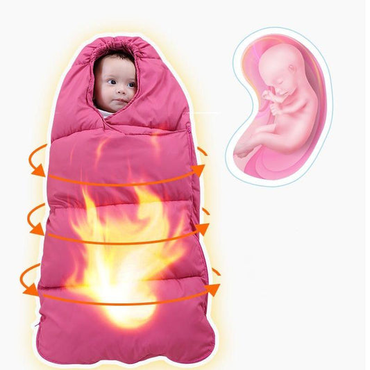 Baby Holding Quilt Sleeping Bag Autumn and Winter Plush Thickened Baby Bag Newborn Supplies Go Out Holding Quilt Anti Kicking Quilt Dual-purpose