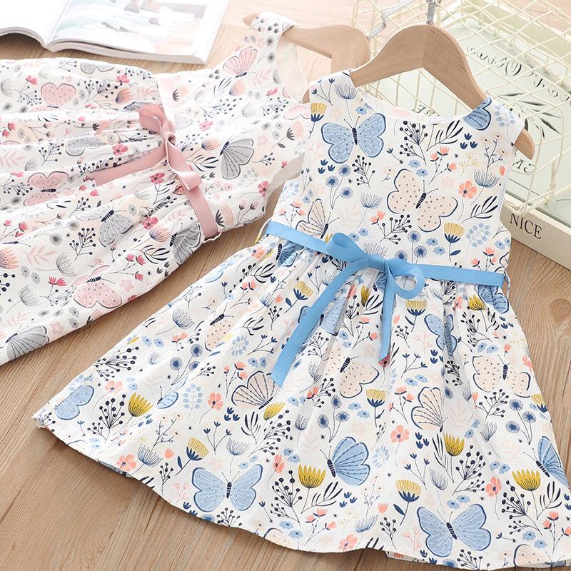 Girl Princess Dress Summer Kid Girls Dress Floral Sweet Children Party Suits Butterfly Costume Children Clothing