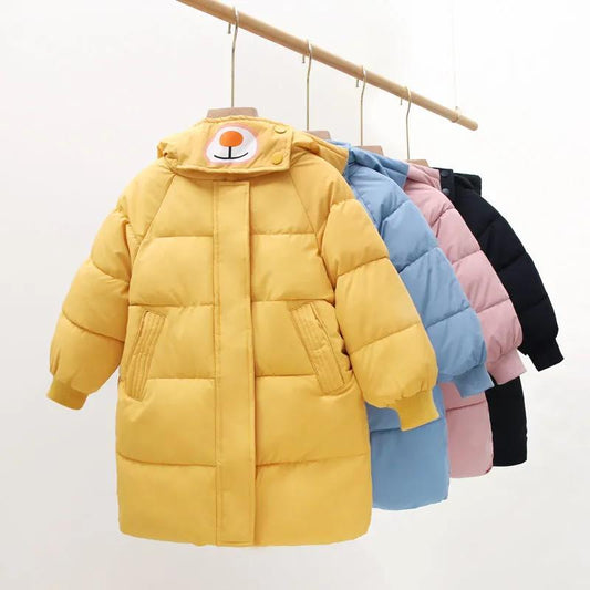 Children's Down Padded Jacket Mid-length Boys' Padded Jacket Girl's Baby Padded Jacket Foreign Fashion Outer Wear Winter Children's Clothing