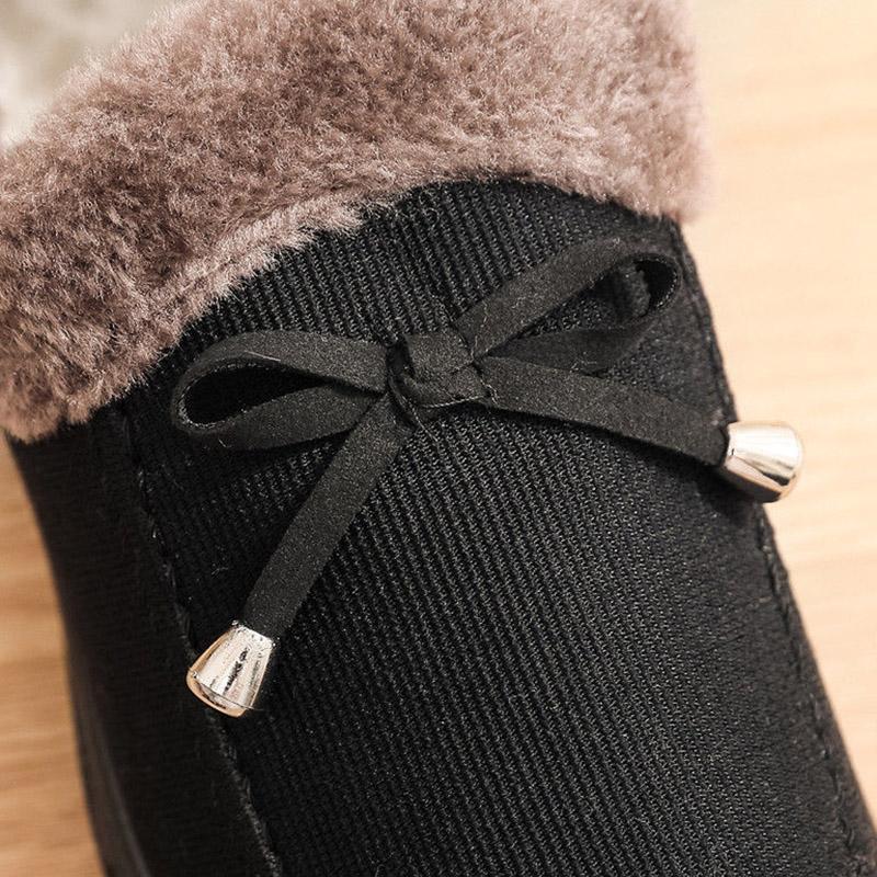 Winter Cotton Shoes Cloth Shoes Women's Flannel Surface Plus Velvet Thick Warm Shoes Beef Tendon Bottom Non-slip Shoes