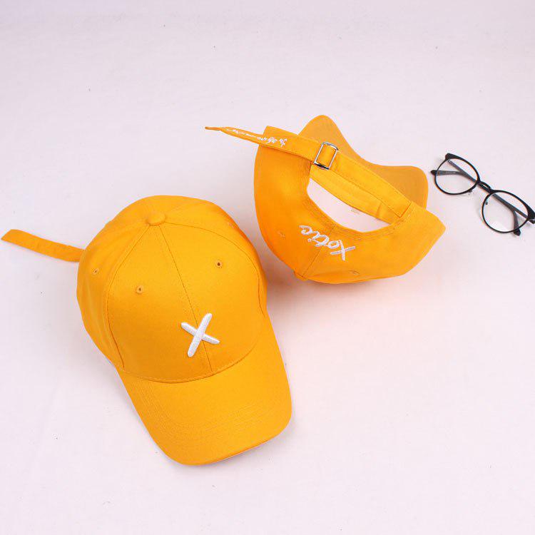 Trendy Solid Color X Baseball Cap Women's Letter Embroidered Duck Tongue Cap Fashion Sun Visor