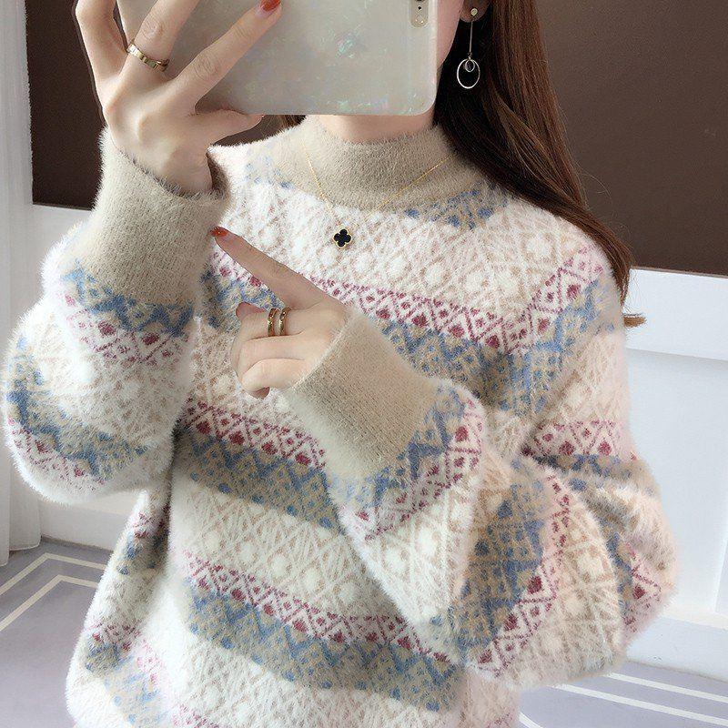 Women Oversized Knitted Sweater Batwing Sleeve Pullover Loose Outwear Tops