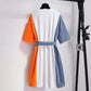 Denim Stitching T-shirt Dress Female Summer Design Sense Niche Waist Was Thin and Small Dress