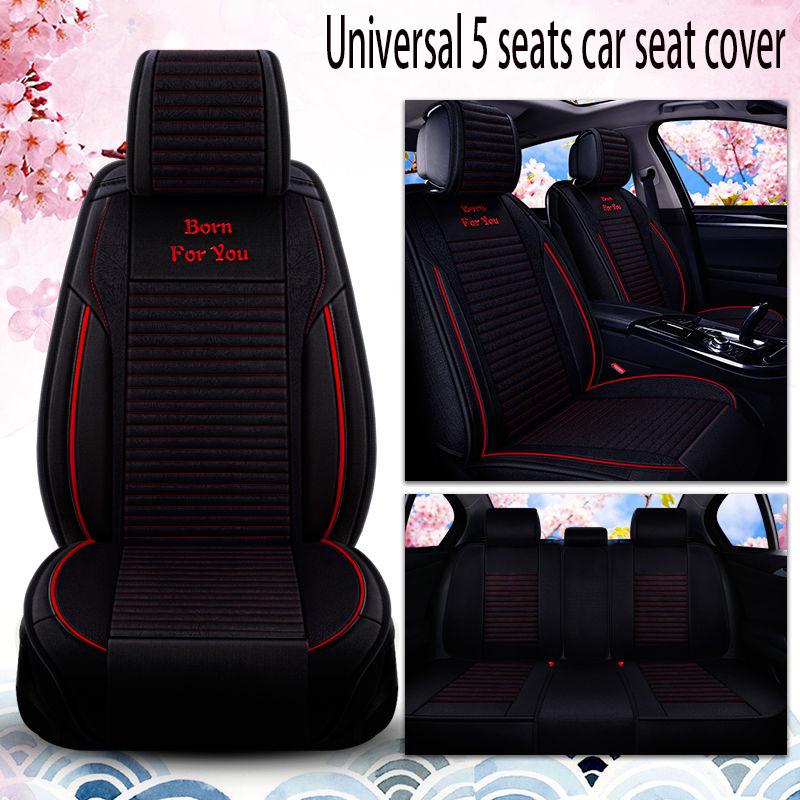 Car seat cover Waterproof Car Seat Cover Universal 5 set Auto Seat Cushion Leather 5 seats Universal