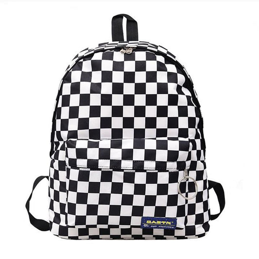 Unisex Plaid Nylon Design Daypack Laptop Backpack Book Bags for School Backpack Casual Rucksack