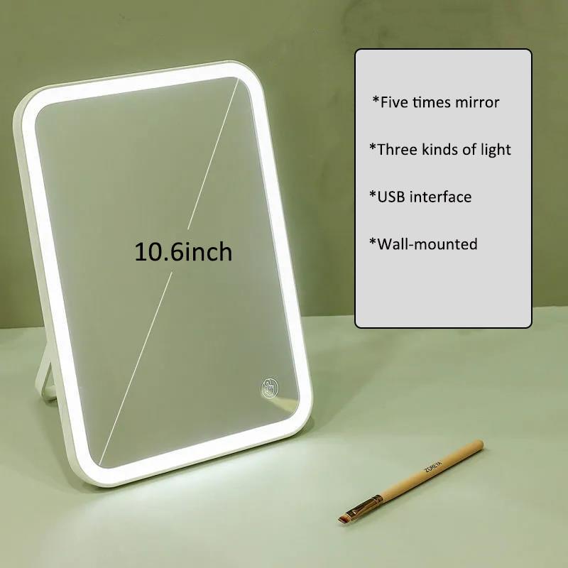 10.6 Inch Rotating with LED Light Touch Dimming Magnifier Cosmetic Mirror Backlit Mirror