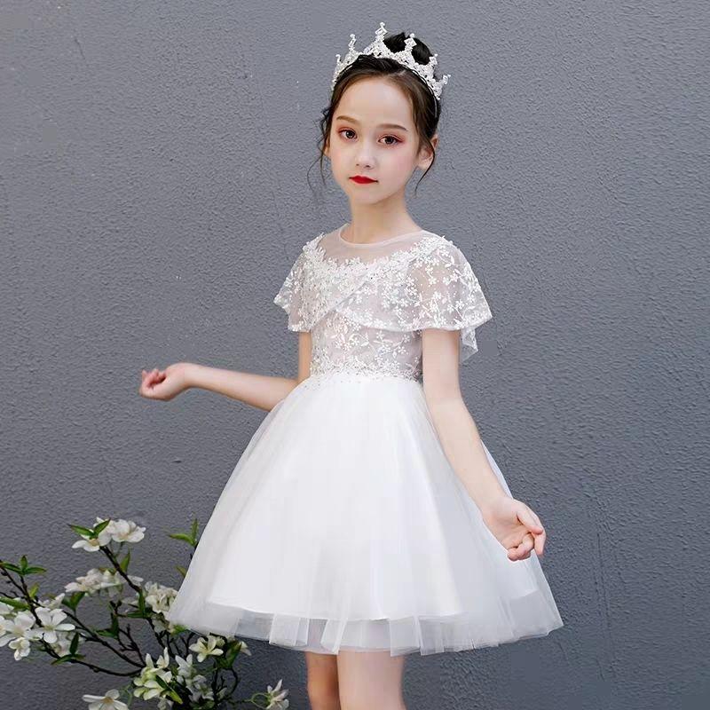 Princess Flower Girl Dress Summer Wedding Birthday Party Kids Dresses for Girls Children's Costume Teenager Prom Designs