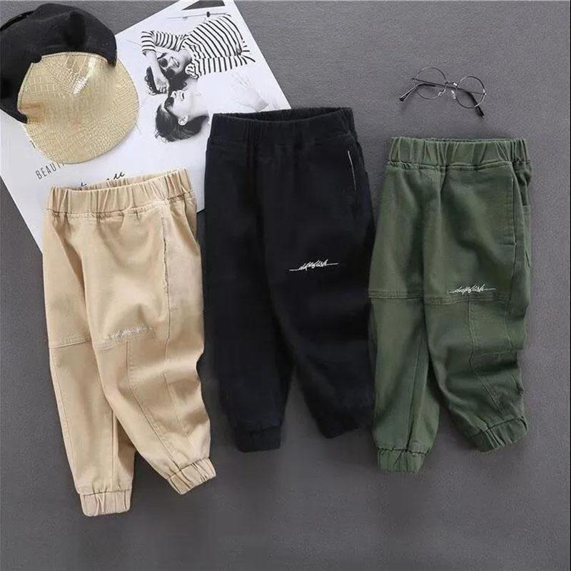 Children's Clothing Boys and Girls Casual Pants Spring and Autumn Children's Overalls Trousers Loose Solid Color Trousers