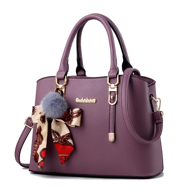 Big capacity Woman bag European and American style Shoulder Handbag Trendy wild Patent leather bag