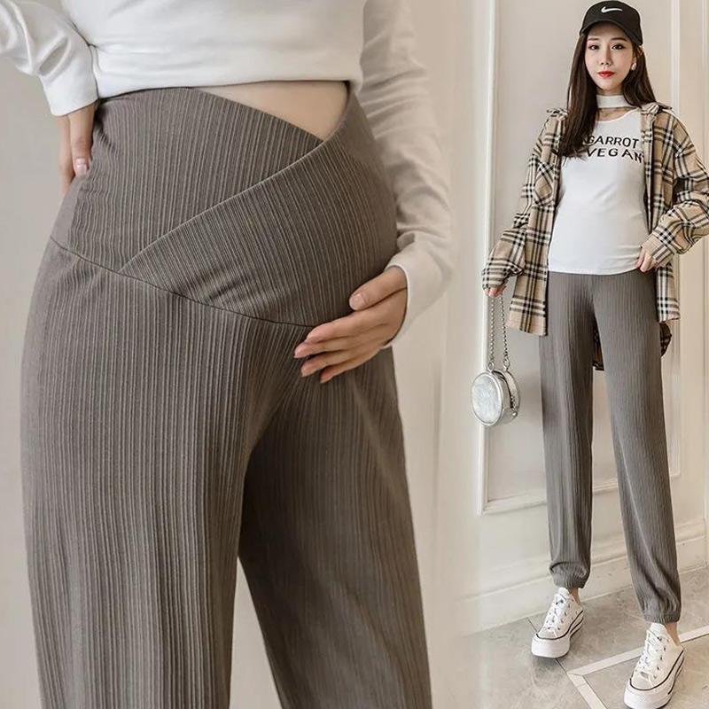 Pregnant Women's Pants Spring and Autumn Wear Fashion Belly Lift Casual Pants Baoma Spring and Summer Loose Harem Pants Sports Pants Trousers