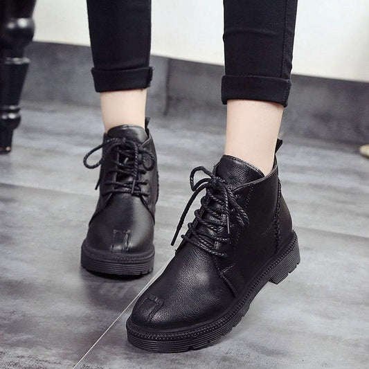 Martin Boots Britishstyle Boots Women Boots Flat Casual Shoes Cotton Boots Autumn Winter Sneakers